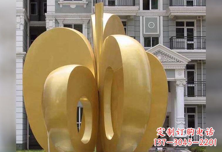 鹤壁不锈钢大型苹果雕塑