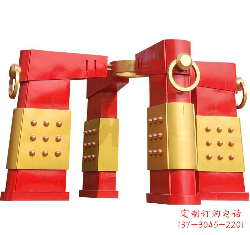 鹤壁不锈钢大型拱门雕塑——传承文化精髓