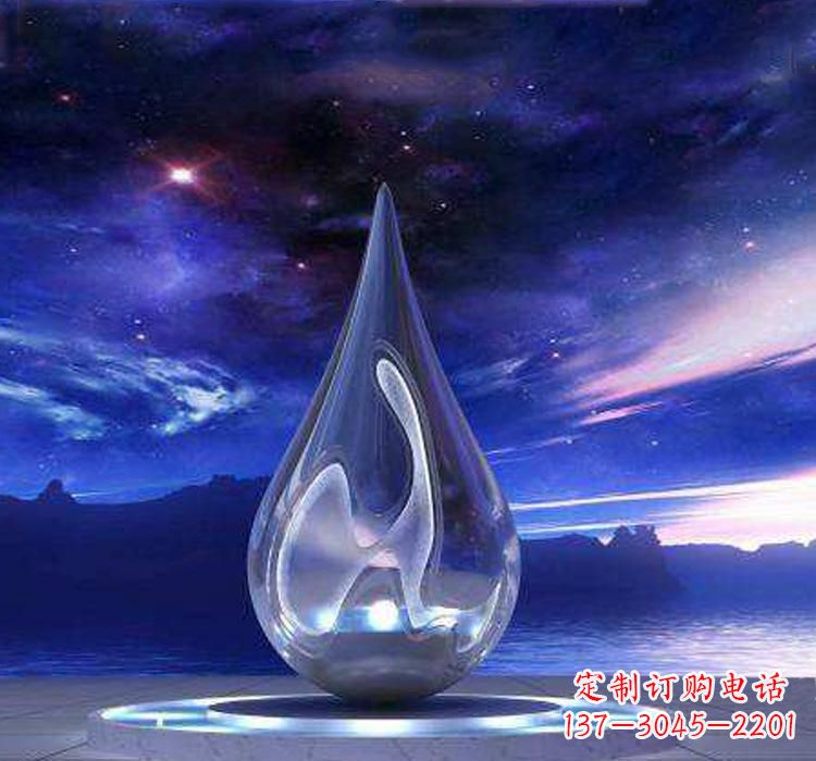鹤壁不锈钢大型水滴雕塑极致的审美艺术