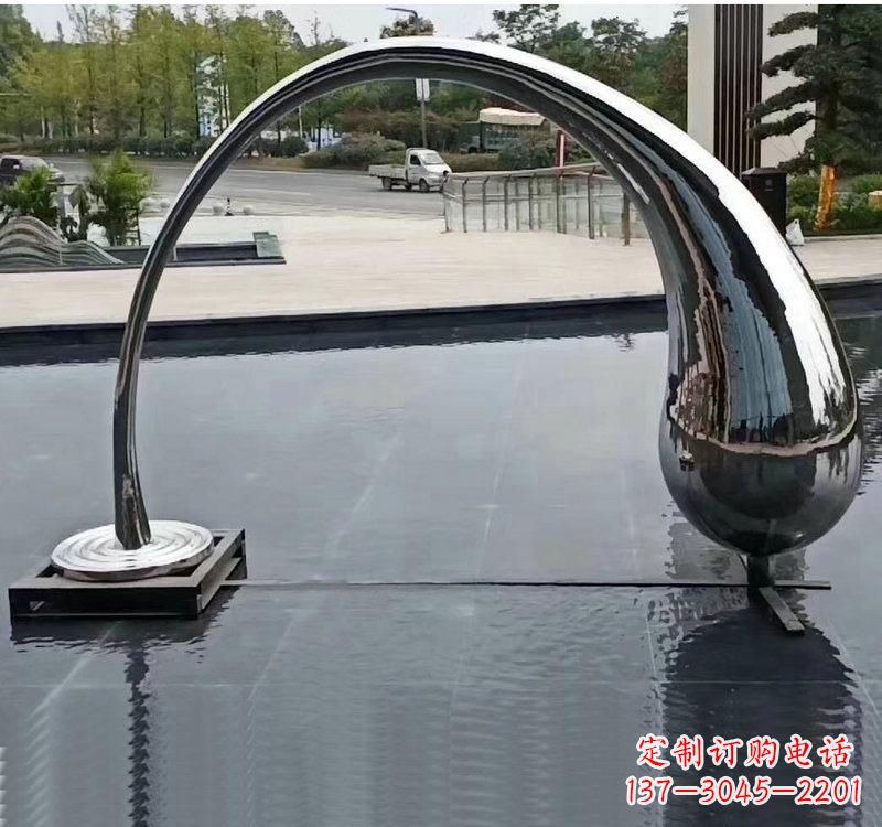 鹤壁不锈钢大型水滴雕塑让艺术融入生活