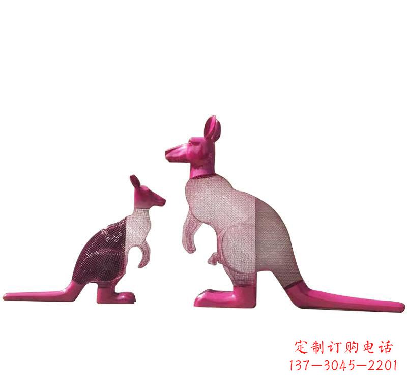 鹤壁不锈钢袋鼠雕塑