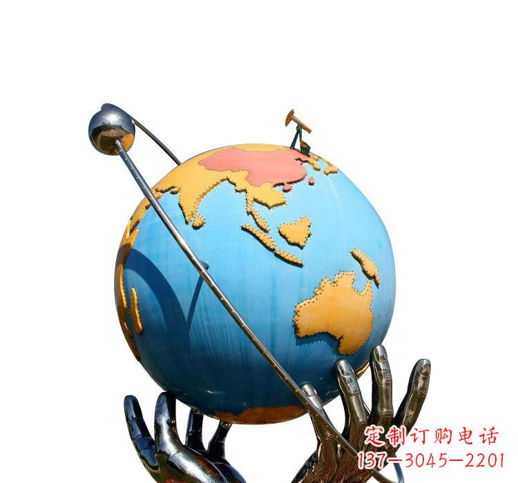 鹤壁不锈钢地球雕塑2