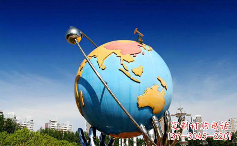 鹤壁不锈钢地球仪雕塑 (3)