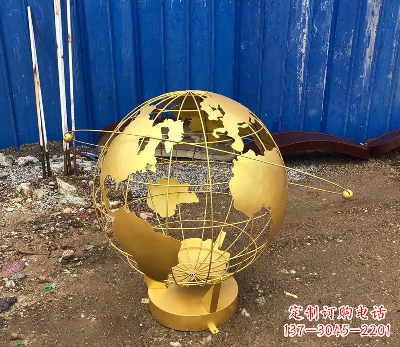 鹤壁不锈钢地球仪抽象雕塑