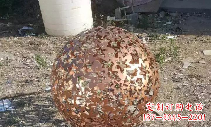 鹤壁不锈钢地球仪花球雕塑