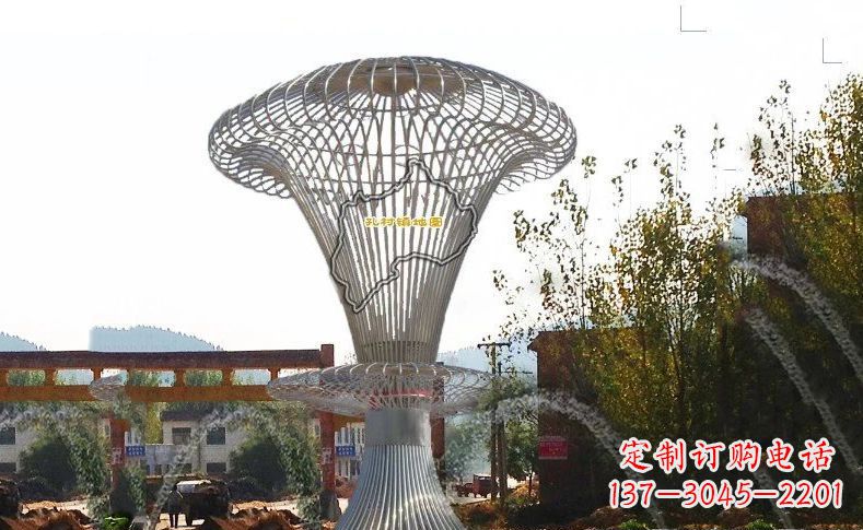 鹤壁城市景观的艺术礼物——不锈钢地图雕塑
