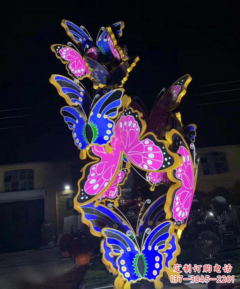 鹤壁不锈钢蝴蝶雕塑彩绘魅力无限