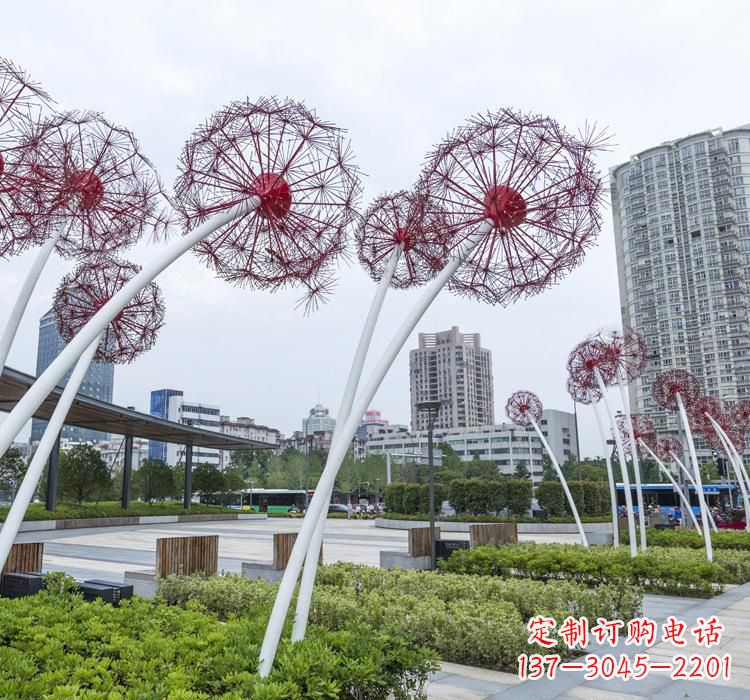 鹤壁不锈钢蒲公英雕塑色彩缤纷的自然之美
