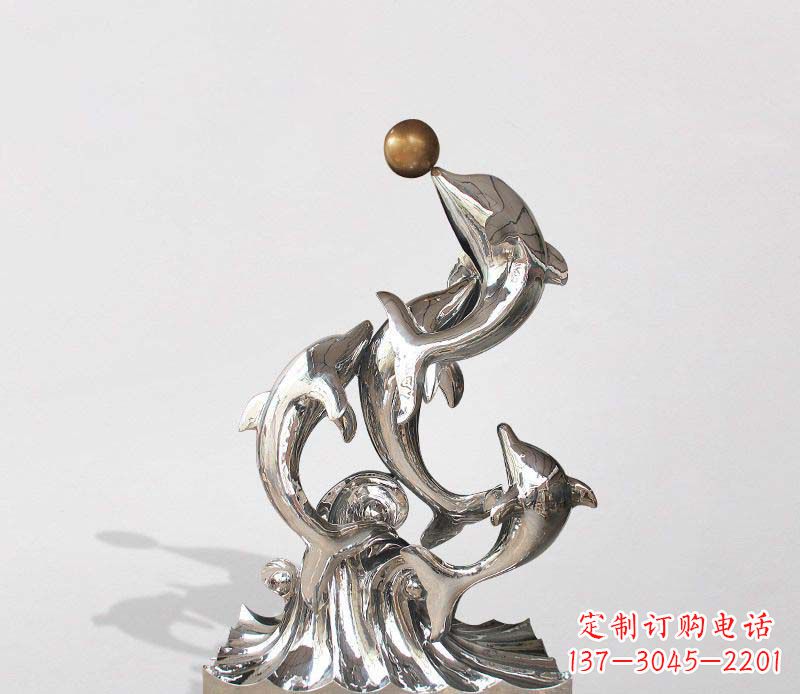 鹤壁不锈钢海豚雕塑精美的艺术杰作