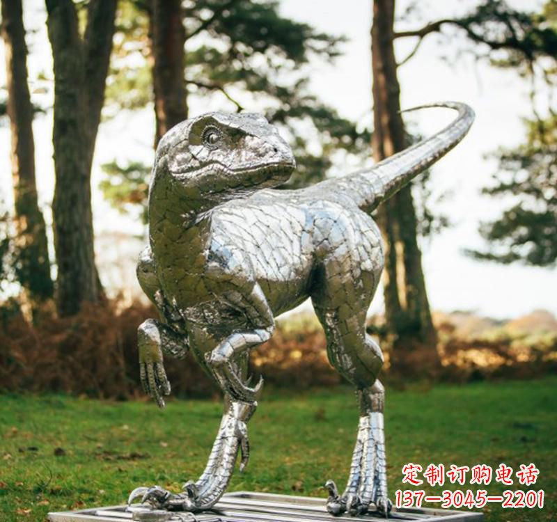 鹤壁不锈钢恐龙雕塑一种古老灵动的艺术