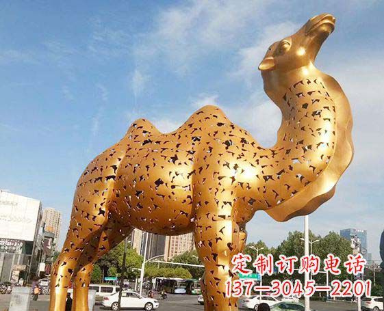 鹤壁不锈钢锻造骆驼雕塑
