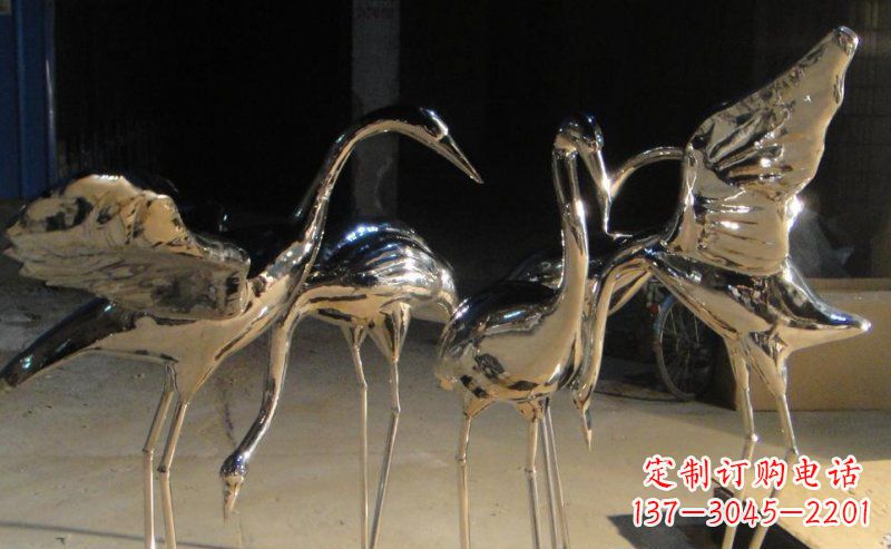 鹤壁仙鹤雕塑不锈钢锻造的精美艺术