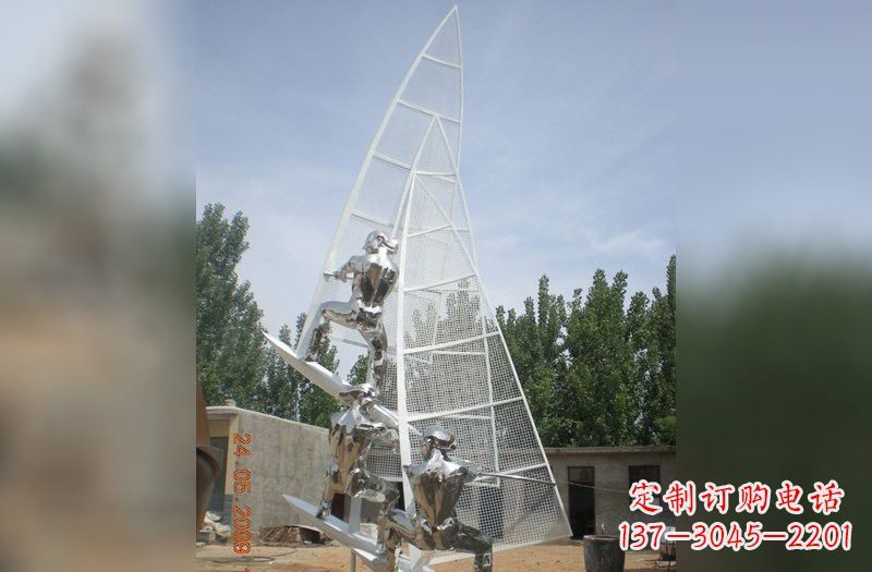鹤壁不锈钢帆船比赛雕塑