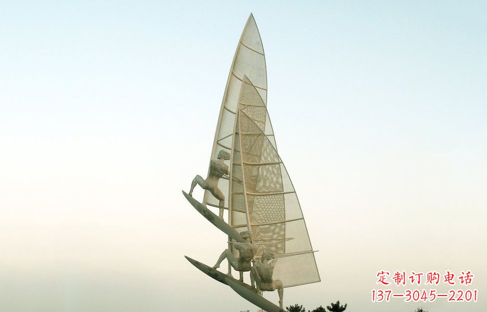 鹤壁不锈钢帆船比赛广场景观雕塑