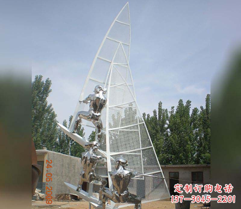 鹤壁不锈钢帆船公园雕塑