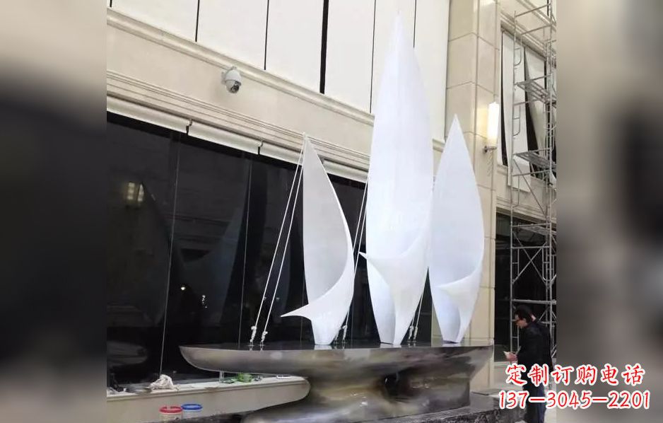鹤壁不锈钢帆船广场景观雕塑