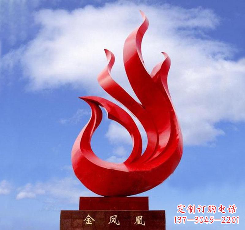 鹤壁不锈钢凤凰雕塑——精致灵动的艺术品