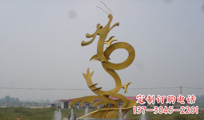 鹤壁不锈钢飞龙雕塑精美传承中华文化