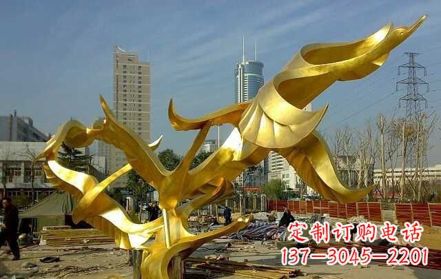 鹤壁不锈钢飞翔的天鹅雕塑