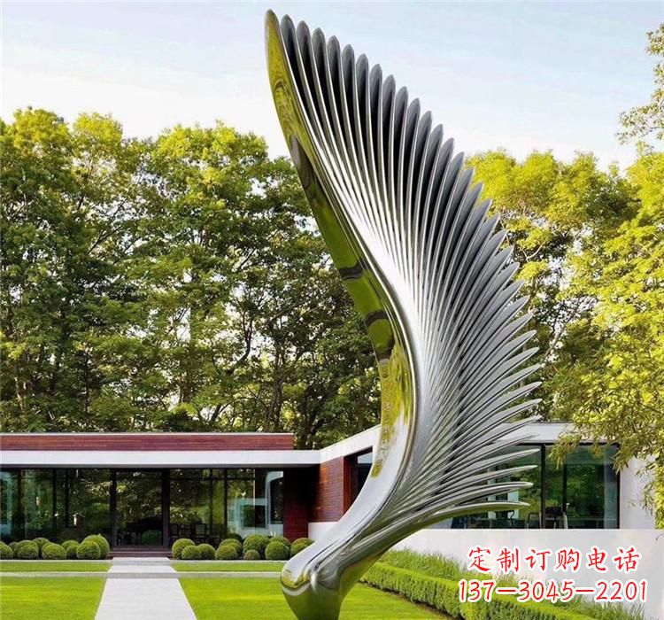 鹤壁不锈钢飞行翅膀雕塑——精美的艺术之作