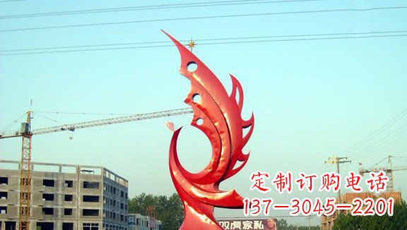 鹤壁凤凰城市的不锈钢雕塑