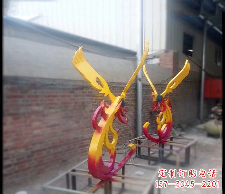 鹤壁不锈钢凤凰公园景观雕塑