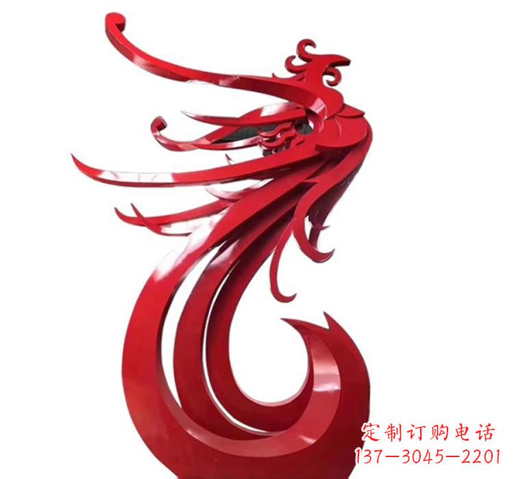 鹤壁不锈钢凤凰景观雕塑 (2)