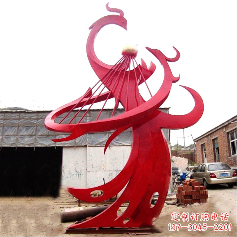 鹤壁不锈钢凤凰景观雕塑