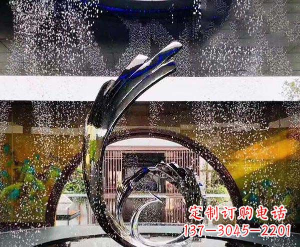 鹤壁凤凰雕塑优雅的不锈钢艺术