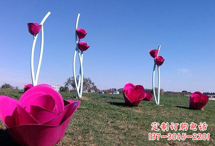 鹤壁不锈钢玫瑰雕塑美丽的艺术之作