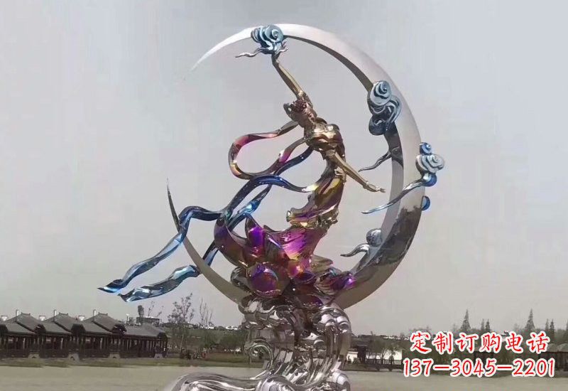 鹤壁不锈钢嫦娥奔月雕塑