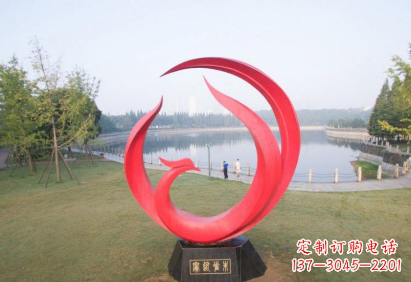鹤壁凤凰雕塑——点缀不锈钢公园的美丽风景