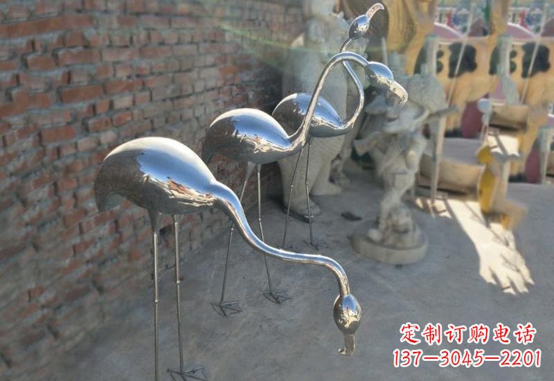 鹤壁不锈钢火烈鸟雕塑灿烂耀眼的艺术之作