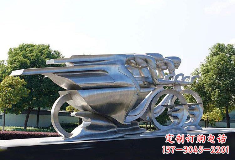 鹤壁不锈钢自行车雕塑——精美绝伦