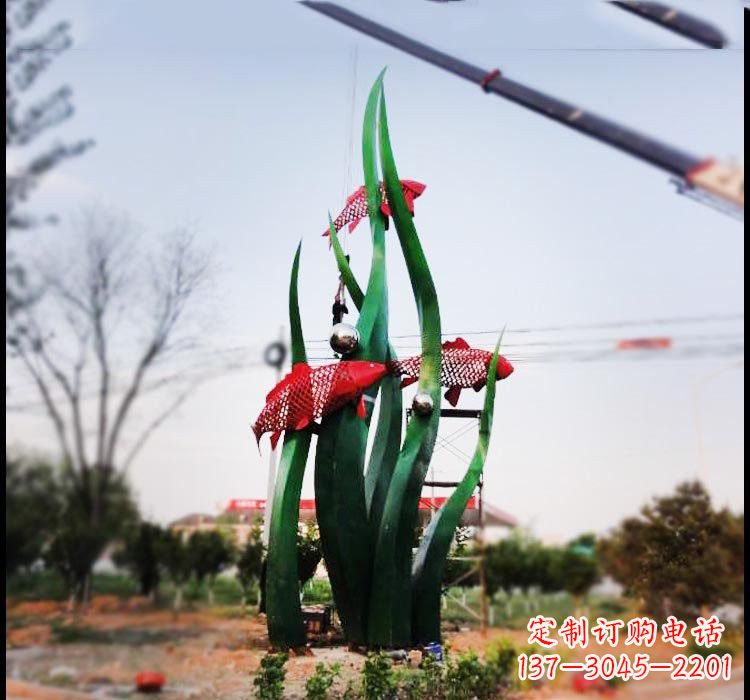 鹤壁不锈钢鲤鱼雕塑美轮美奂的艺术之作