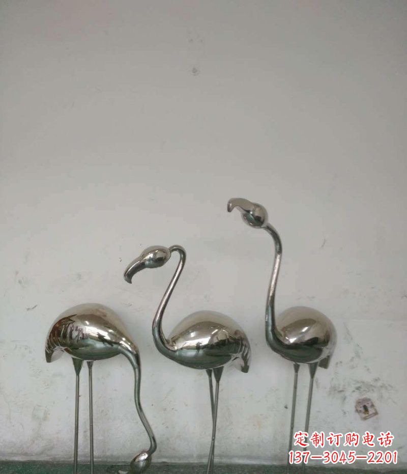 鹤壁不锈钢火烈鸟雕塑精美的艺术之作