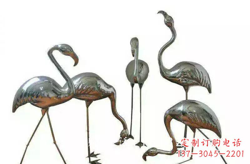 鹤壁不锈钢火烈鸟雕塑——美丽的自然之美