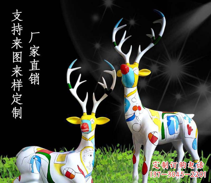鹤壁不锈钢动物雕塑——小鹿
