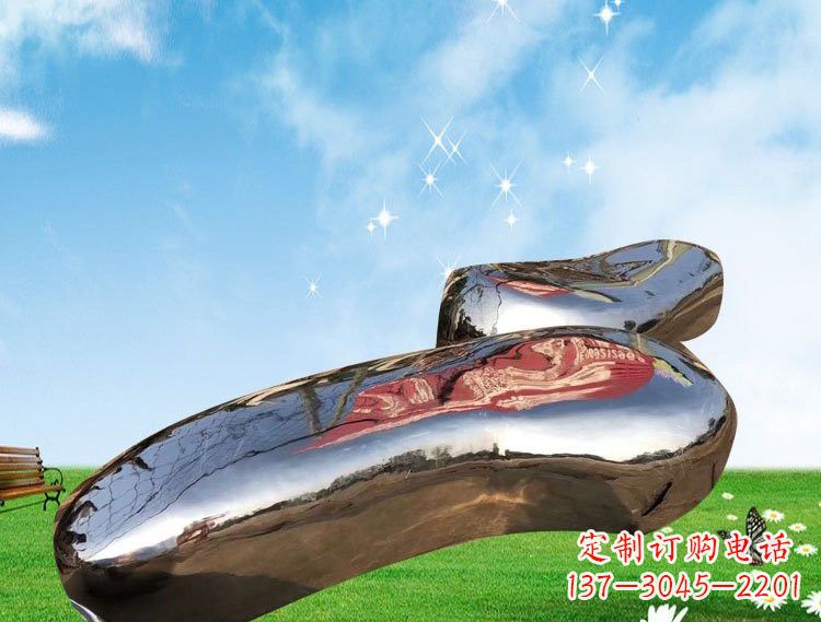 鹤壁精美的不锈钢鹅卵石雕塑