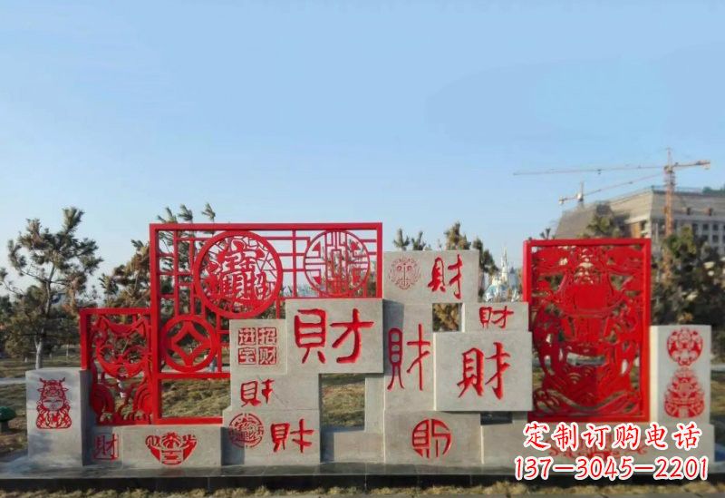 鹤壁不锈钢福禄寿雕塑象征着美好生活