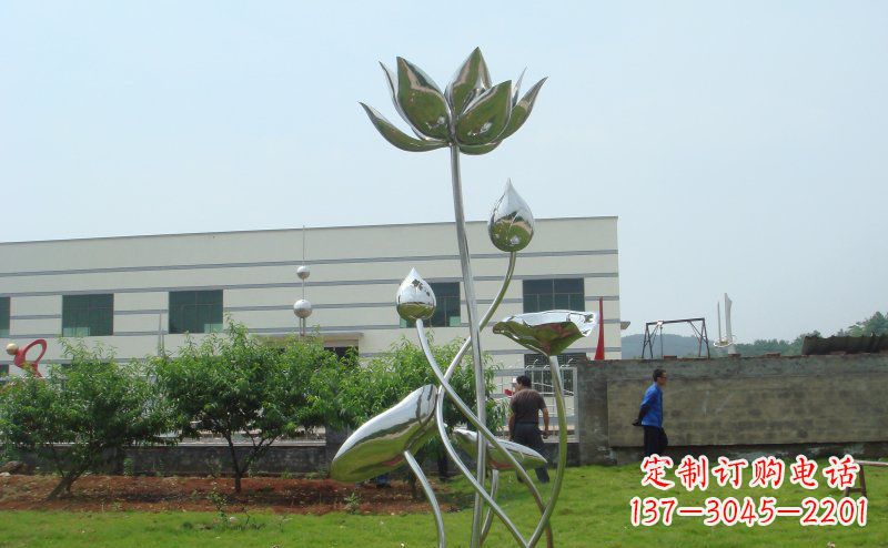 鹤壁不锈钢荷花雕塑