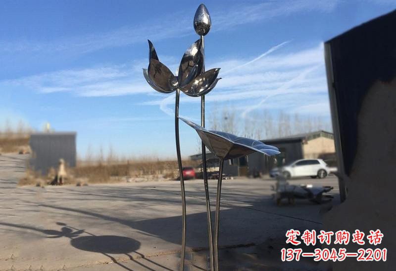 鹤壁不锈钢荷花雕塑精美的艺术瑰宝