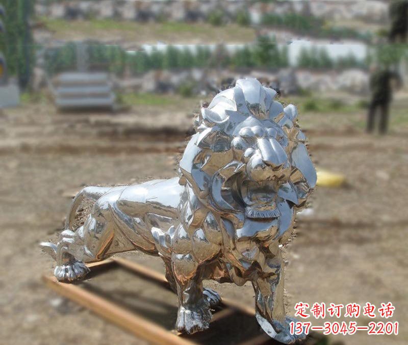 鹤壁不锈钢雕刻的狮子