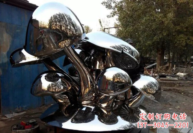 鹤壁不锈钢公园蘑菇雕塑
