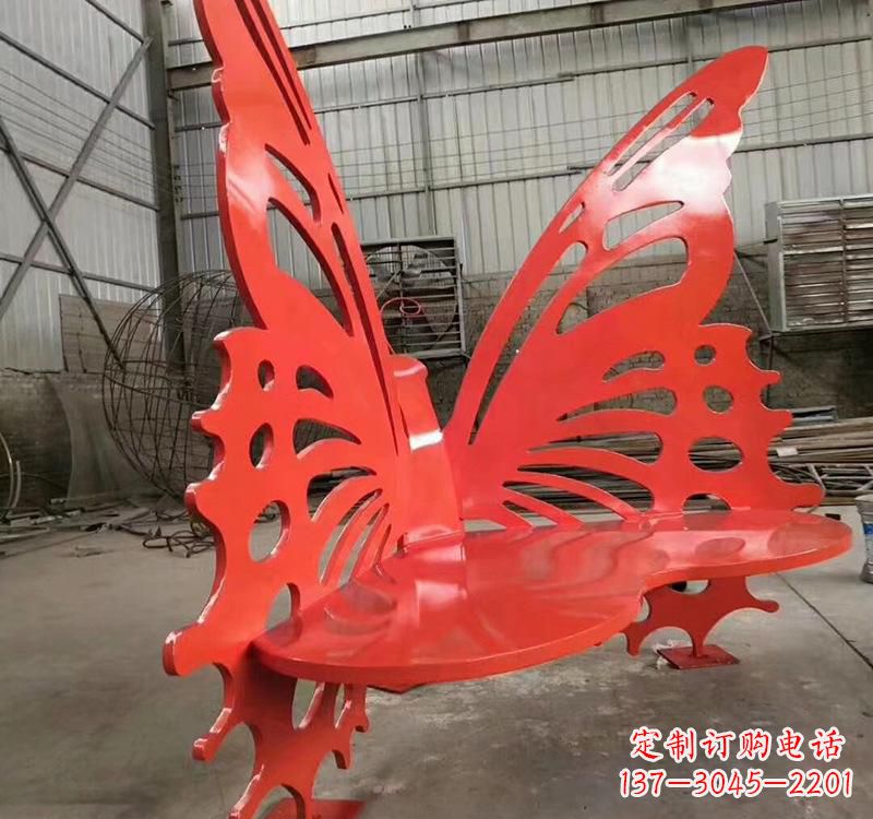 鹤壁不锈钢蝴蝶座椅雕塑美丽的艺术作品