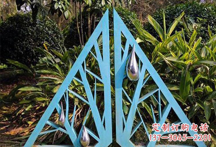 鹤壁不锈钢树枝雕塑——点缀不锈钢公园美景