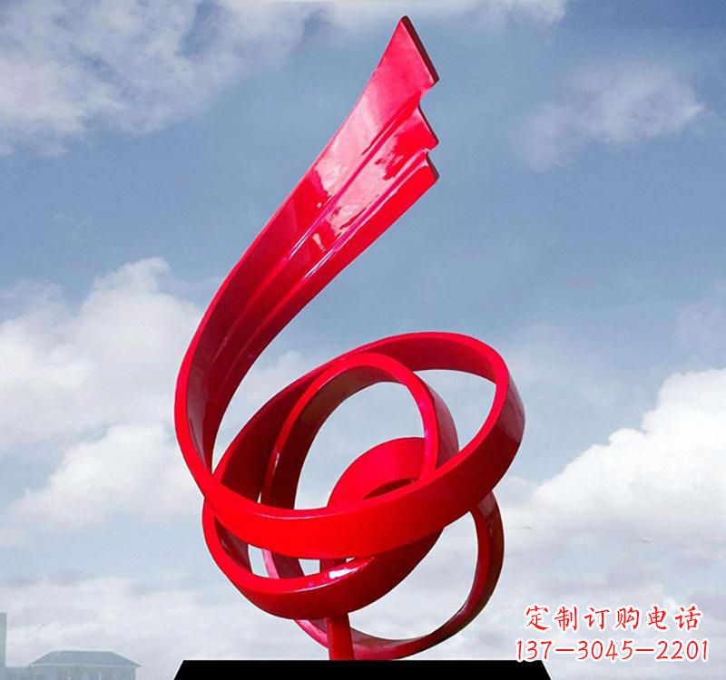 鹤壁美丽的飘带雕塑——城市的精灵
