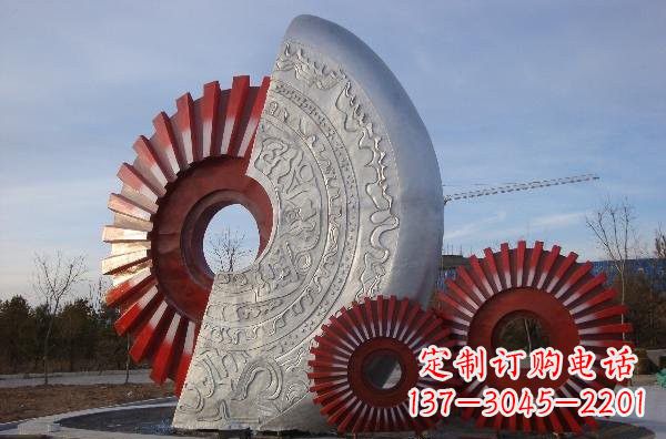 鹤壁不锈钢齿轮雕塑精致而精美