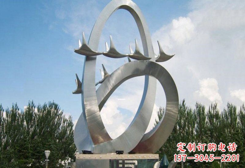 鹤壁不锈钢天鹅雕塑