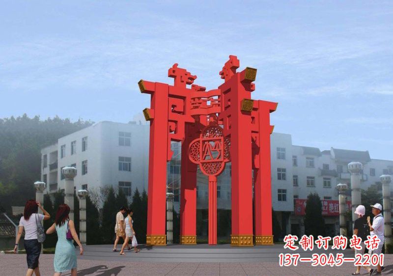 鹤壁不锈钢灯笼雕塑——点亮城市美景